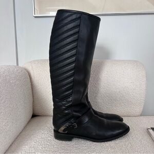 STUART WEIZTMAN Black Leather Tall Riding Jumping Boots 7.5